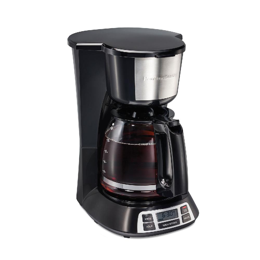 hamilton beach 12 Cup Programmable Coffee Maker Stainless Steel Accents
