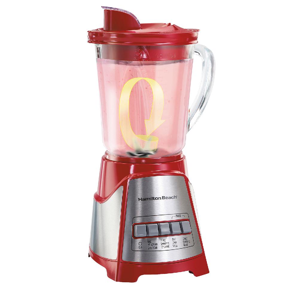Hamilton Beach 12 Function Blender & Chopper With 40oz Glass Jar 700W Red