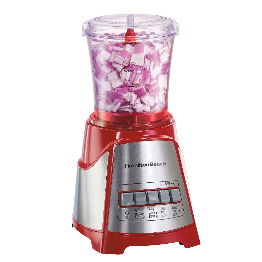 Hamilton Beach 12 Function Blender & Chopper With 40oz Glass Jar 700W Red