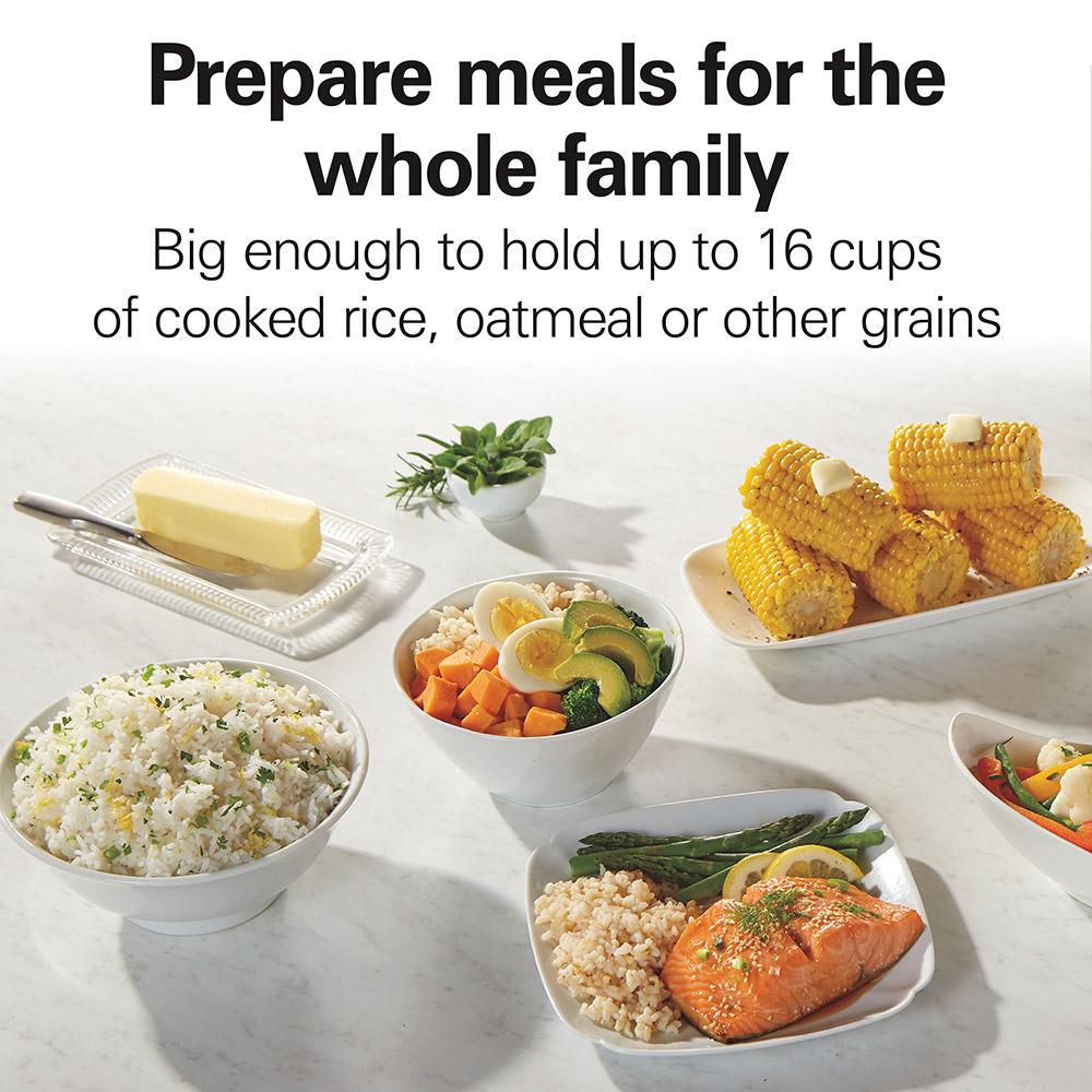 Hamilton Beach 16 Cup Capacity (Cooked) Rice Cooker & Food Steamer