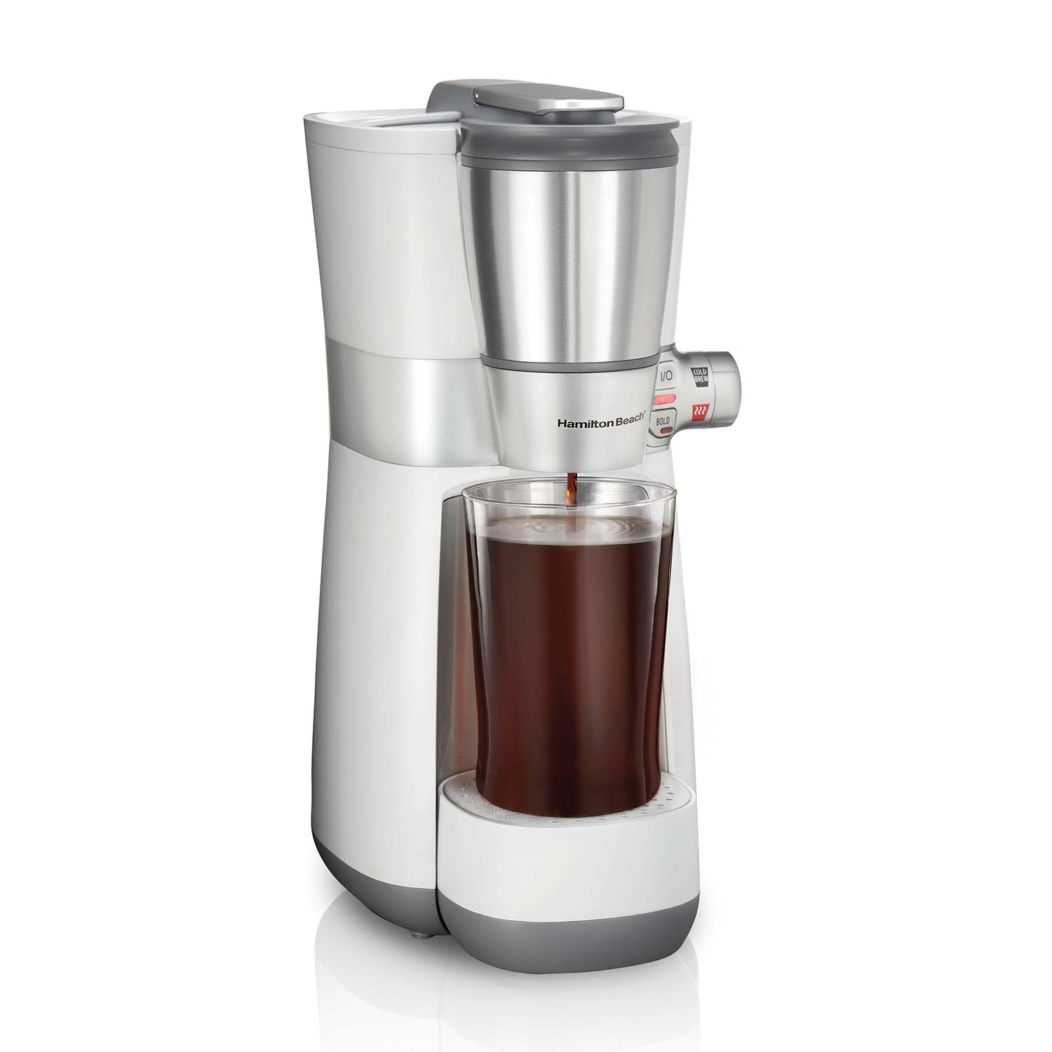 hamilton beach 16 Oz. Convenient Craft Rapid Cold Brew and Hot Coffee Maker White