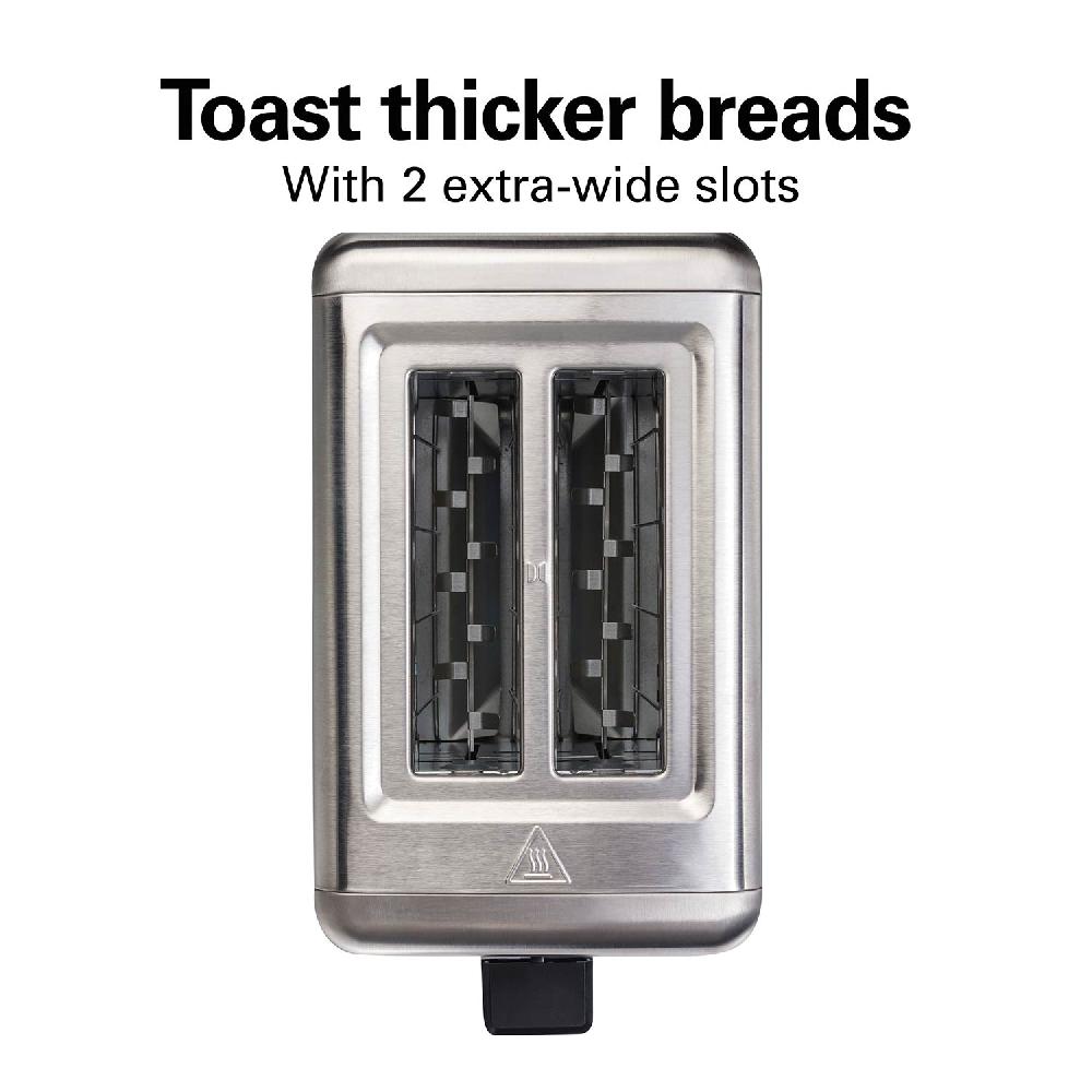 Hamilton Beach 2 Slice Brushed Toaster With Extra-Wide Slots Stainless Steel