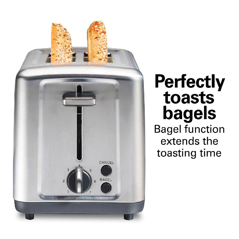 Hamilton Beach 2 Slice Brushed Toaster With Extra-Wide Slots Stainless Steel