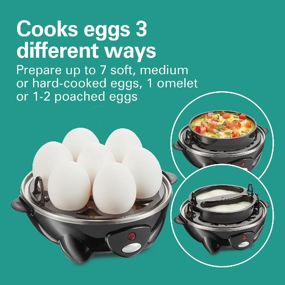 Hamilton Beach 3-in-1 Egg Cooker With 7 Egg Capacity