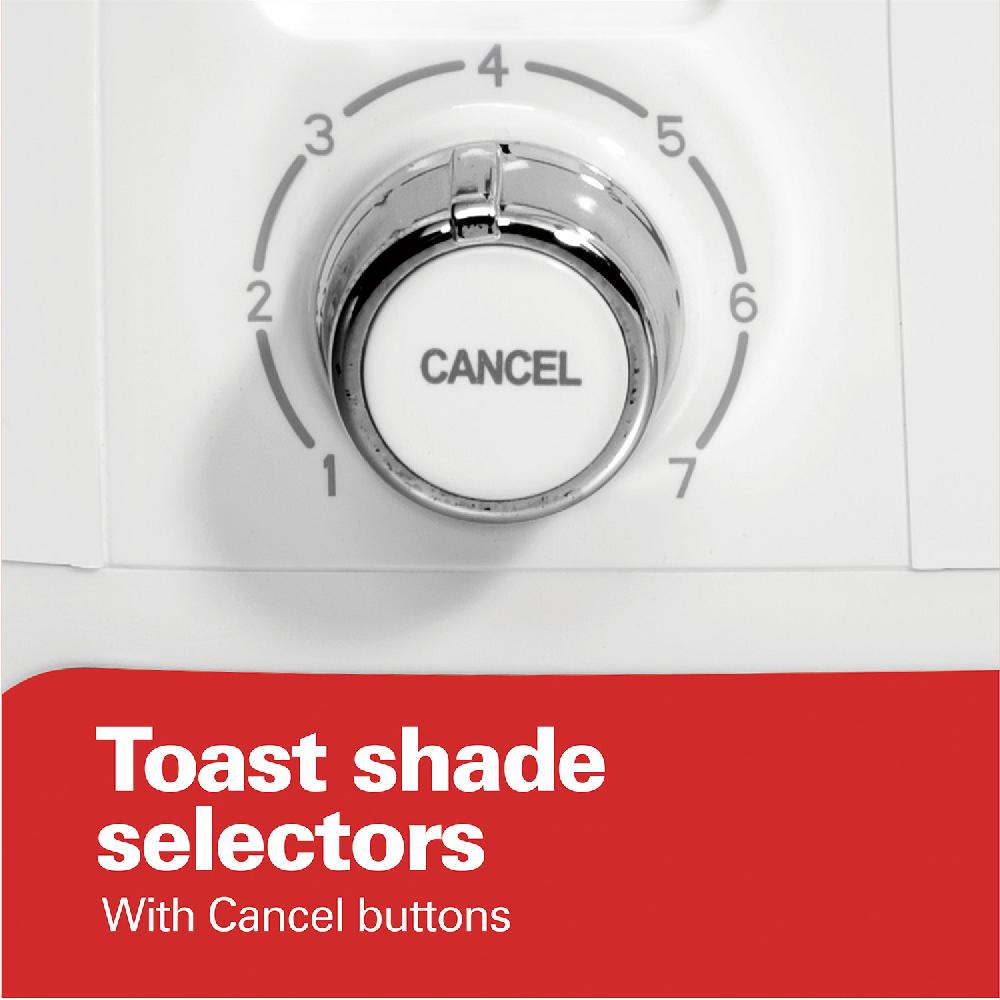 Hamilton Beach 4 Slice Toaster With Extra-Wide Slots White