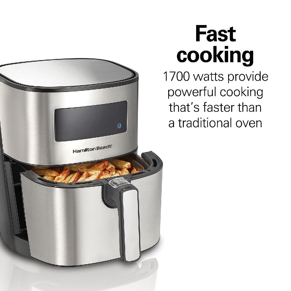 Hamilton Beach 5.8 Quart/5.5 Liter Digital Air Fryer With Nonstick Basket