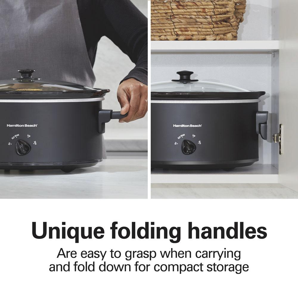 Hamilton Beach 6 Quart Slow Cooker With Folding Handles