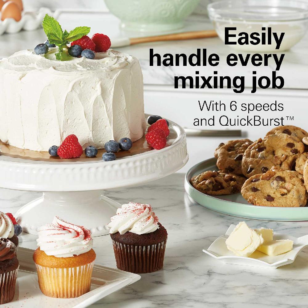 Hamilton Beach 6 Speed Hand Mixer With Quick Burst™ And Snap-On Case