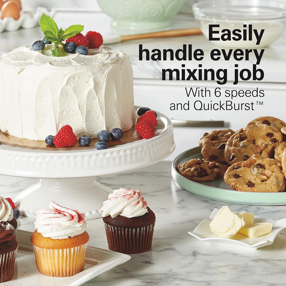 Hamilton Beach 6 Speed Hand Mixer With QuickBurst™ Ice Blue