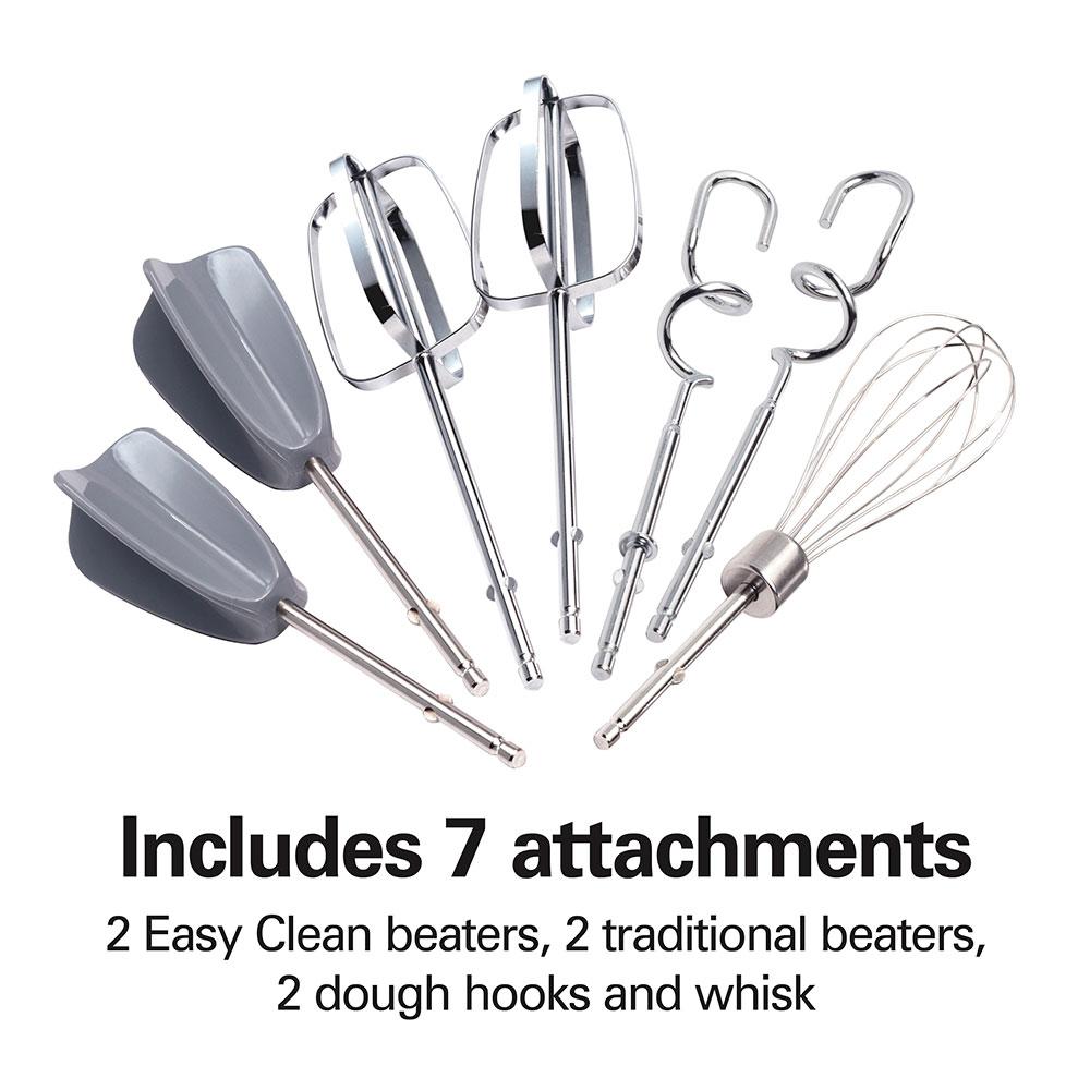 Hamilton Beach 6 Speed Hand Mixer With Snap-On Case Black