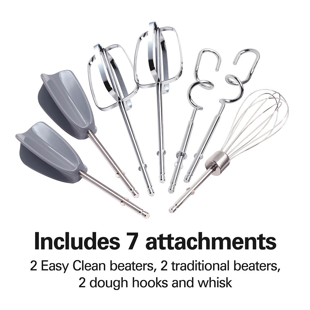 Hamilton Beach 6 Speed Hand Mixer With Snap-On Case Light Blue