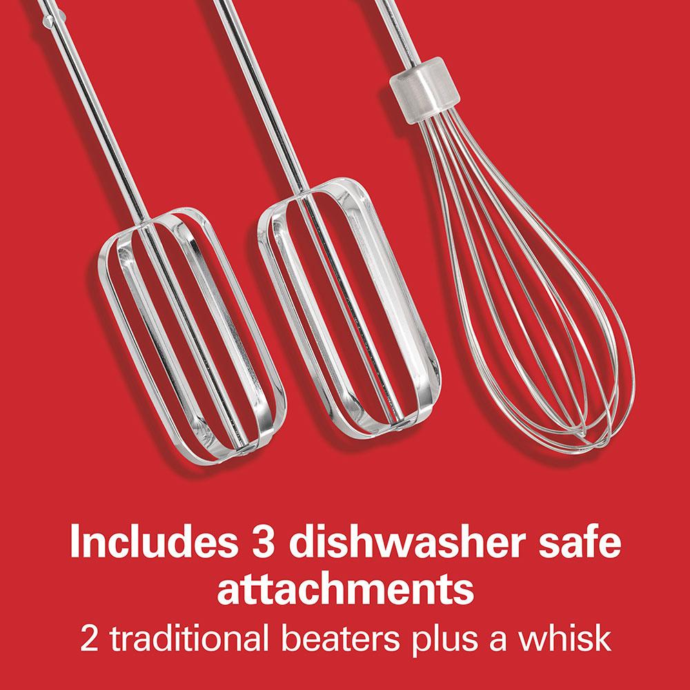 Hamilton Beach 6 Speed Hand Mixer With Snap-On Case White