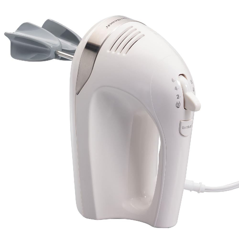 hamilton beach 6 Speed Hand Mixer with Snap-On Case White