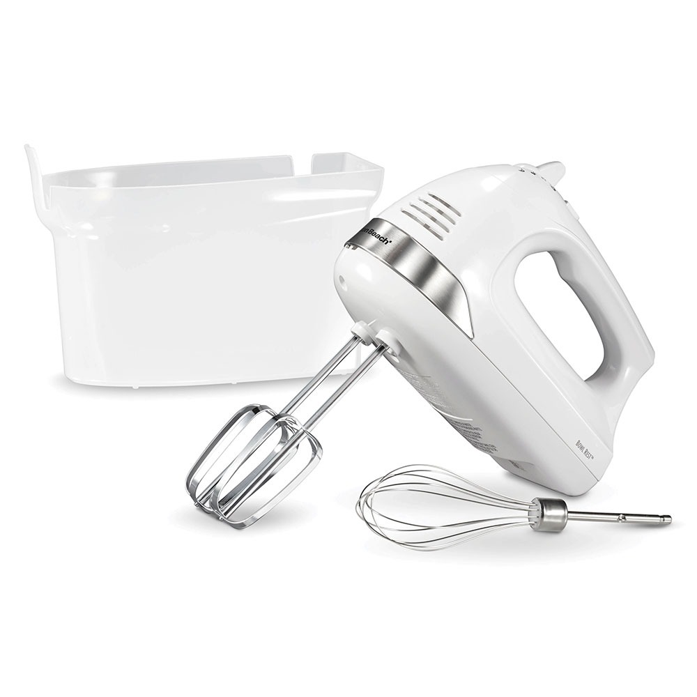 hamilton beach 6 Speed Hand Mixer with Snap-On Case White