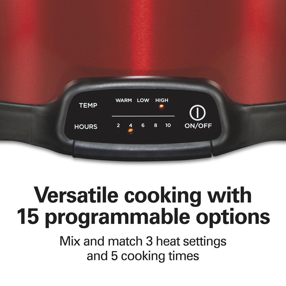 Hamilton Beach 7 Quart Programmable Slow Cooker Red