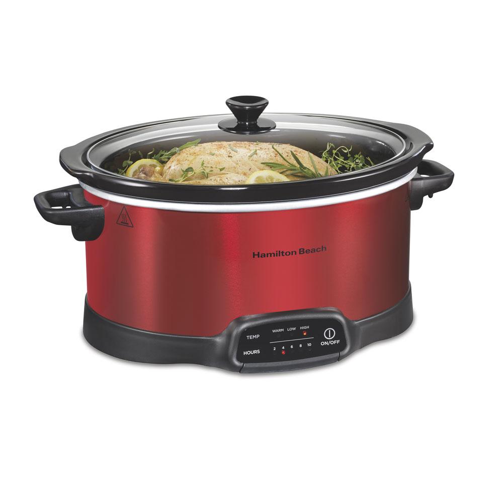 hamilton beach 7 Quart Programmable Slow Cooker Red