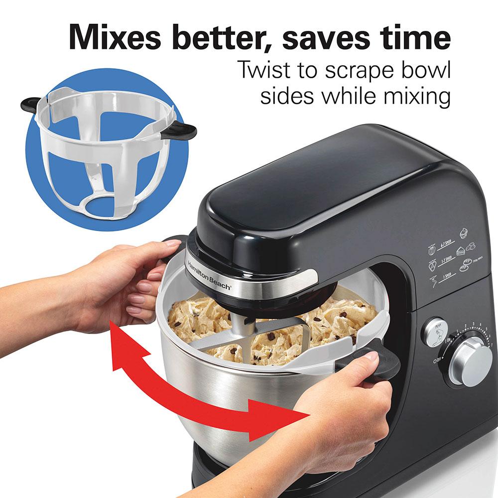 Hamilton Beach 7 Speed Stack & Scrape™ Stand Mixer Black