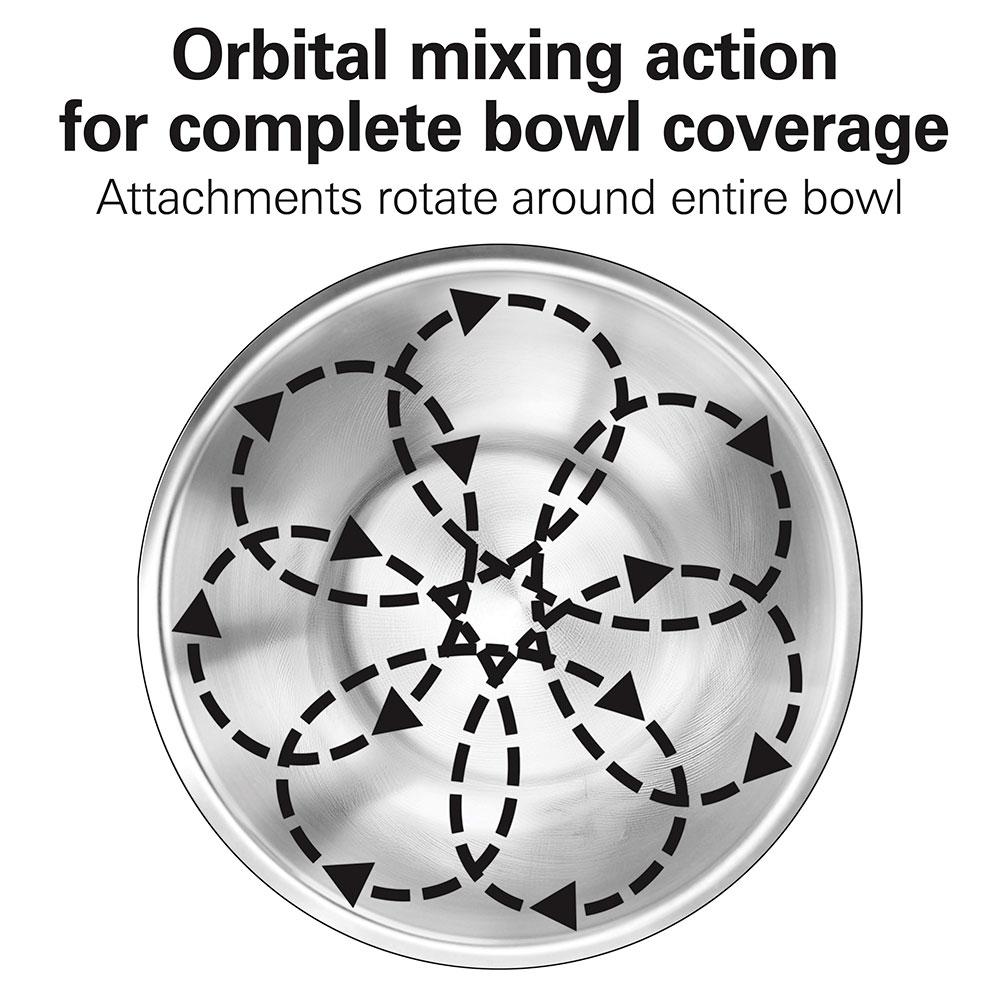 Hamilton Beach 7 Speed Stack & Scrape™ Stand Mixer Black