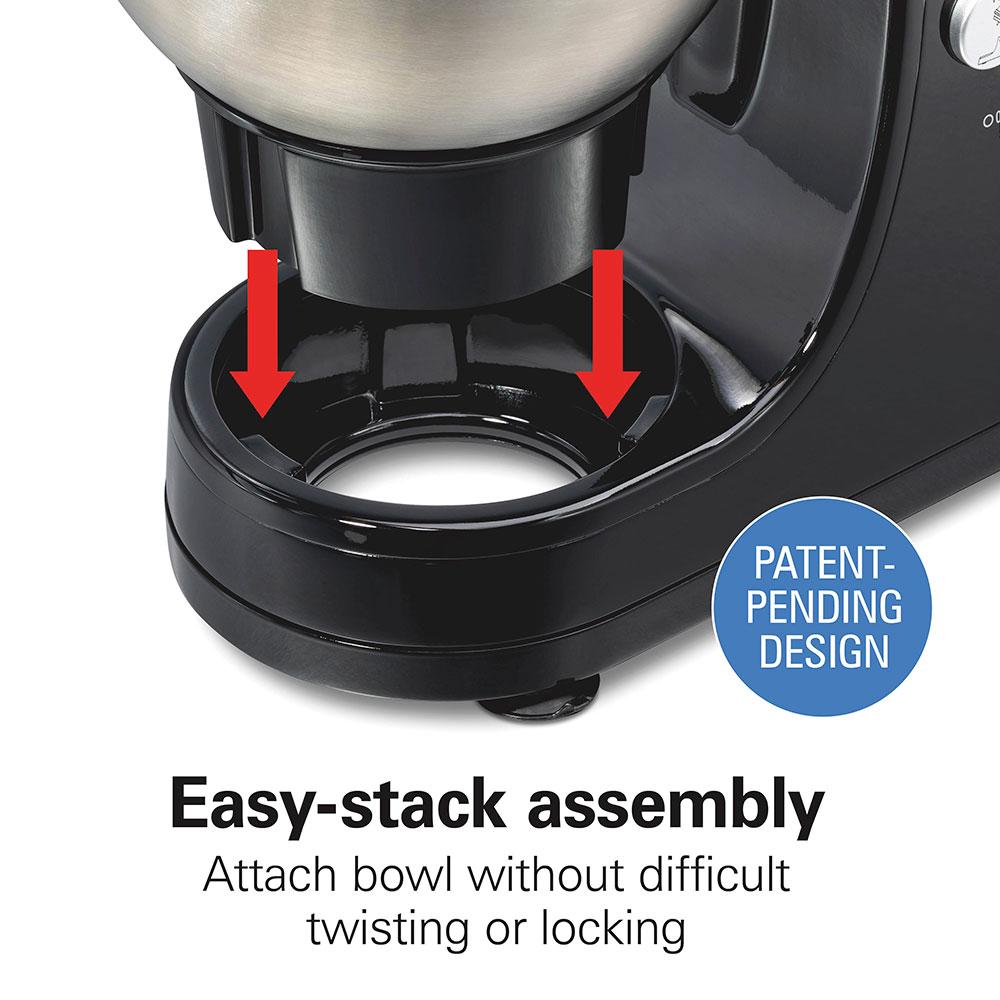 Hamilton Beach 7 Speed Stack & Scrape™ Stand Mixer Black