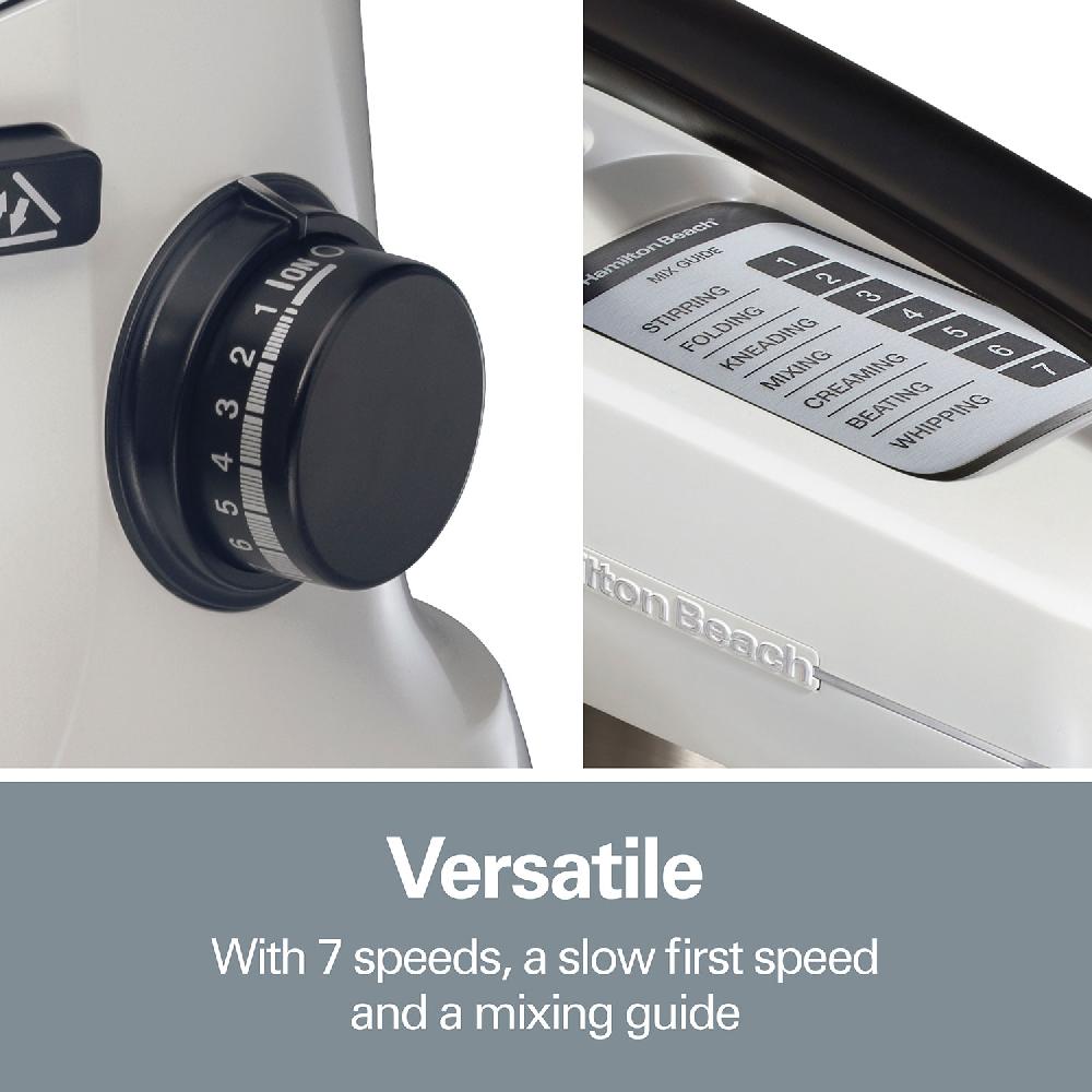 Hamilton Beach 7 Speed Stand Mixer 4 Quart Pearly White