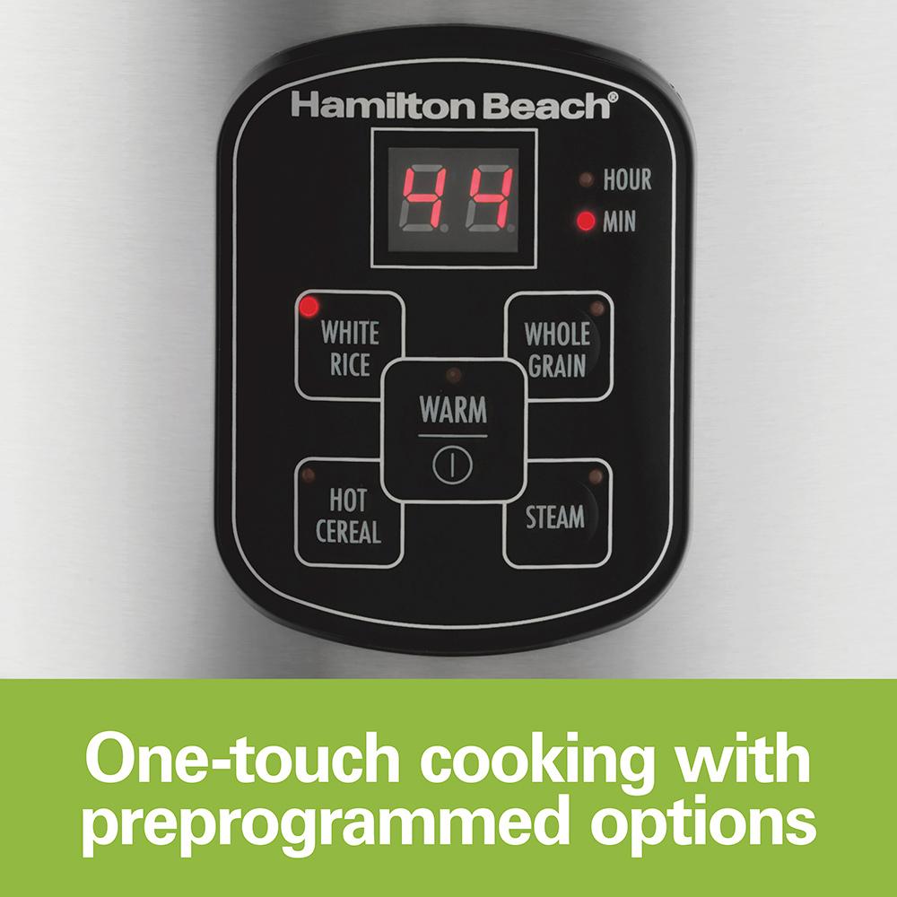 Hamilton Beach 8 Cup Capacity (Cooked) Rice Cooker & Food Steamer
