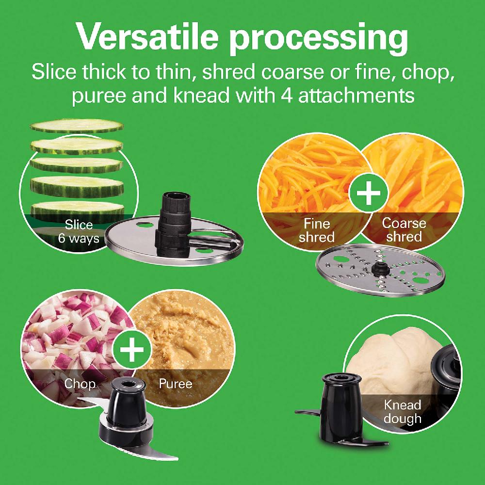 Hamilton Beach 8-Cup Stack & Snap™ Food Processor With Bowl Scraper & Adjustable Slicing