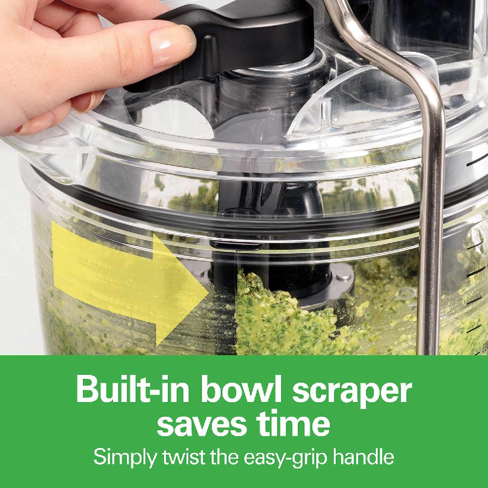 Hamilton Beach 8-Cup Stack & Snap™ Food Processor With Bowl Scraper & Adjustable Slicing