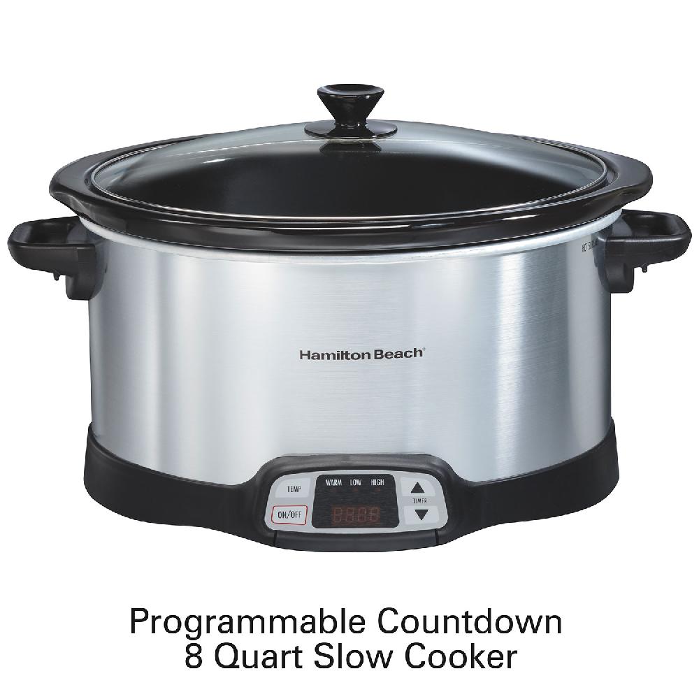 Hamilton Beach 8 Quart Programmable Countdown Slow Cooker Silver