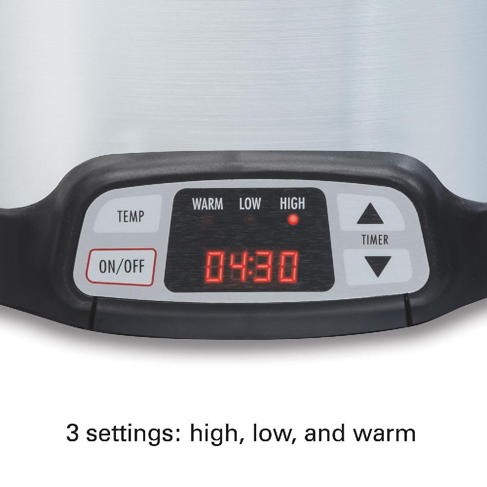 Hamilton Beach 8 Quart Programmable Countdown Slow Cooker Silver
