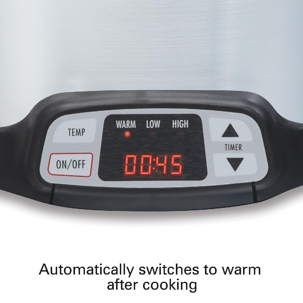 Hamilton Beach 8 Quart Programmable Countdown Slow Cooker Silver