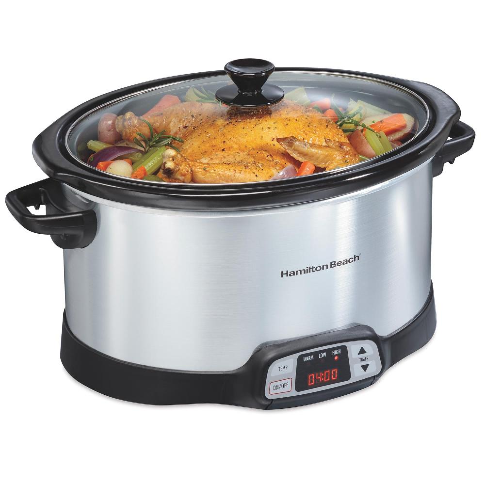 hamilton beach 8 Quart Programmable Countdown Slow Cooker Silver