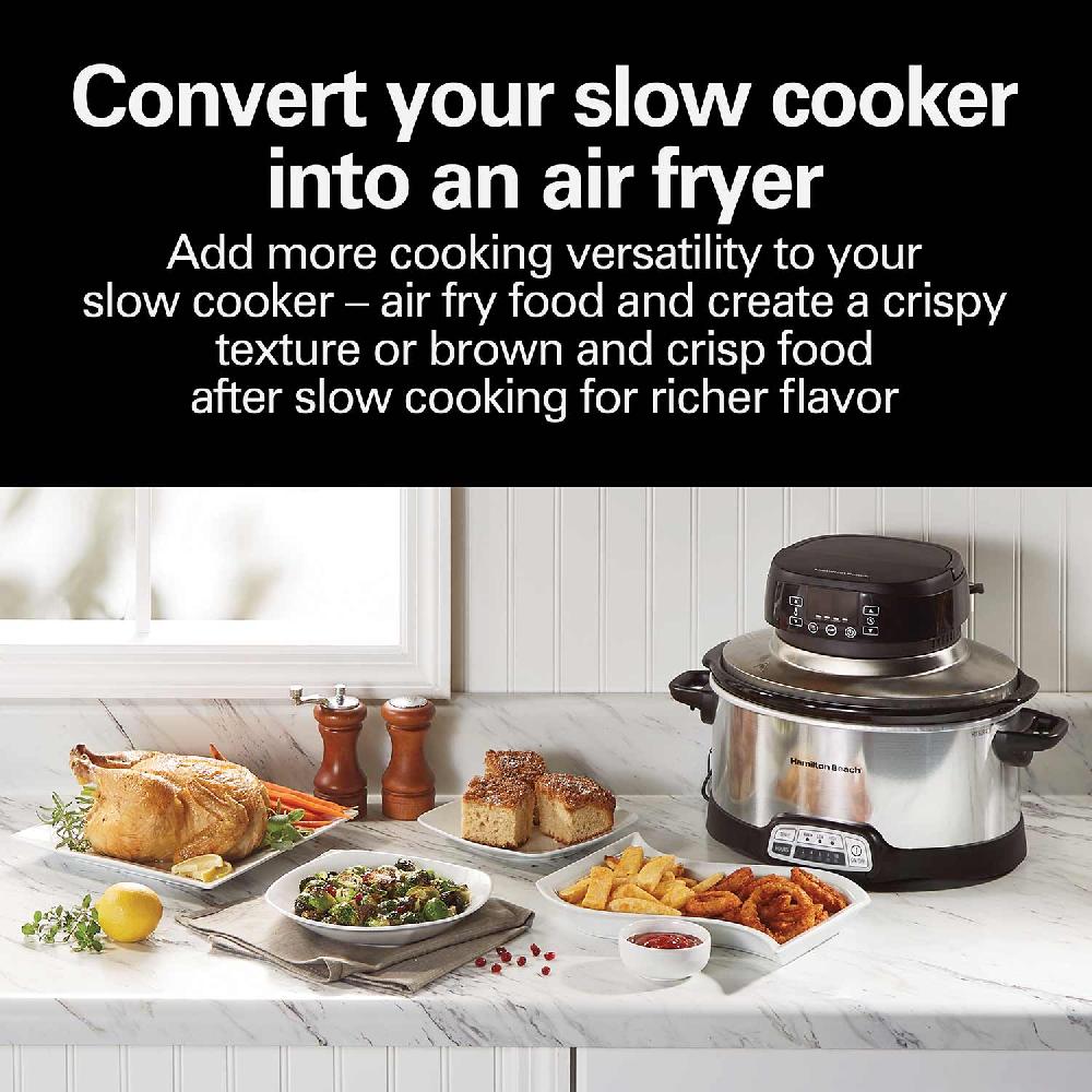 Hamilton Beach Air Fry Lid For 6 Quart Oval Slow Cookers