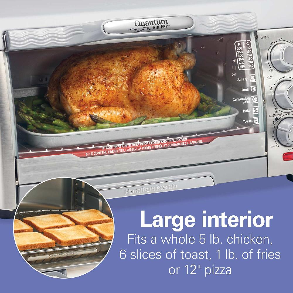 Hamilton Beach Air Fryer Toaster Oven With Quantum Air Fry™ Technology
