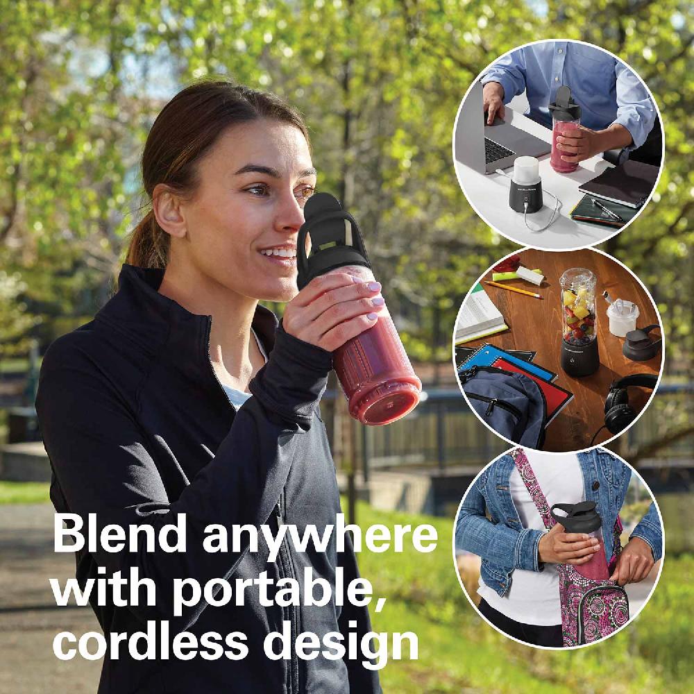 Hamilton Beach Blend Now™ Portable Cordless Blender Black
