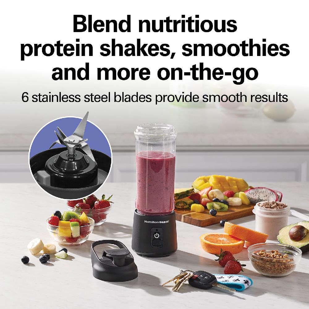 Hamilton Beach Blend Now™ Portable Cordless Blender Black