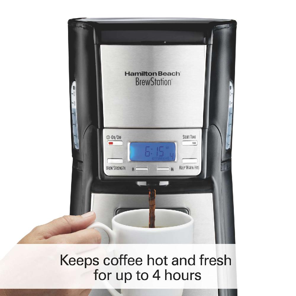 Hamilton Beach BrewStation® 12 Cup Coffee Maker Black & Stainless
