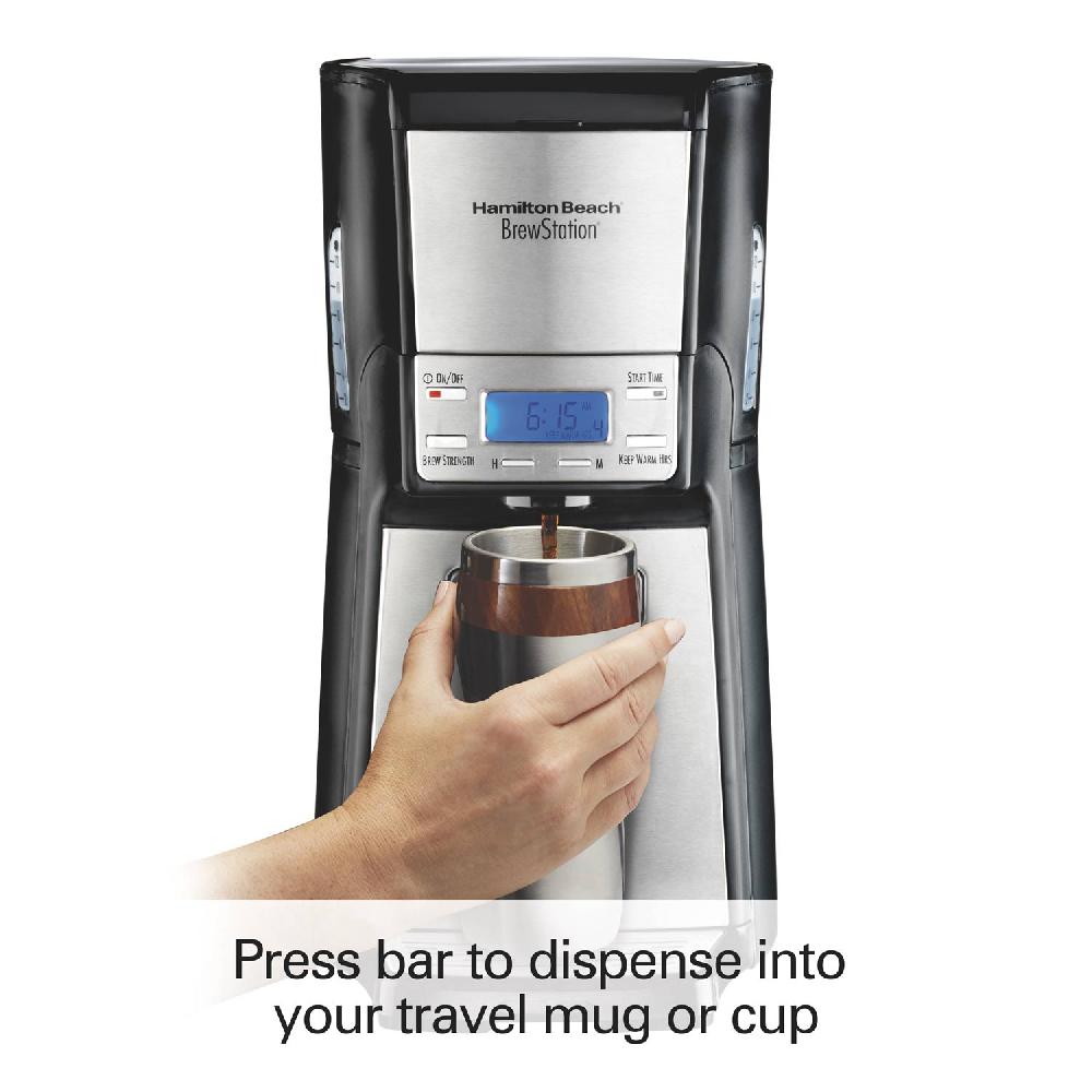 Hamilton Beach BrewStation® 12 Cup Coffee Maker Black & Stainless