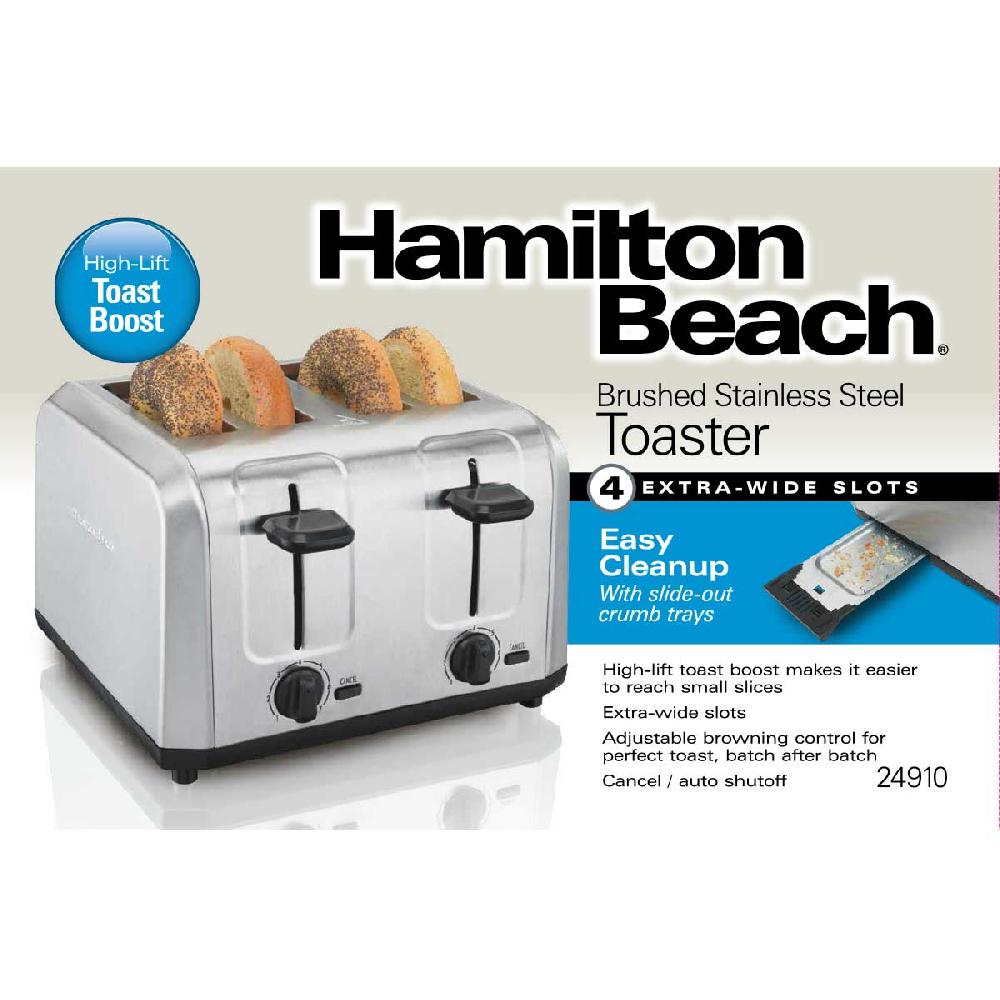 Hamilton Beach Brushed Stainless Steel 4-Slice Toaster