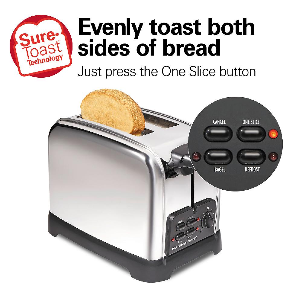 Hamilton Beach Classic 2 Slice Toaster Stainless Steel