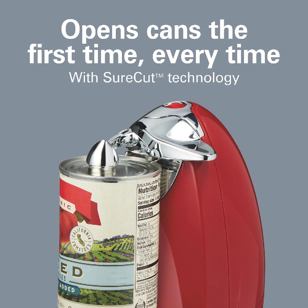 Hamilton Beach Classic Chrome Heavyweight Can Opener - Red