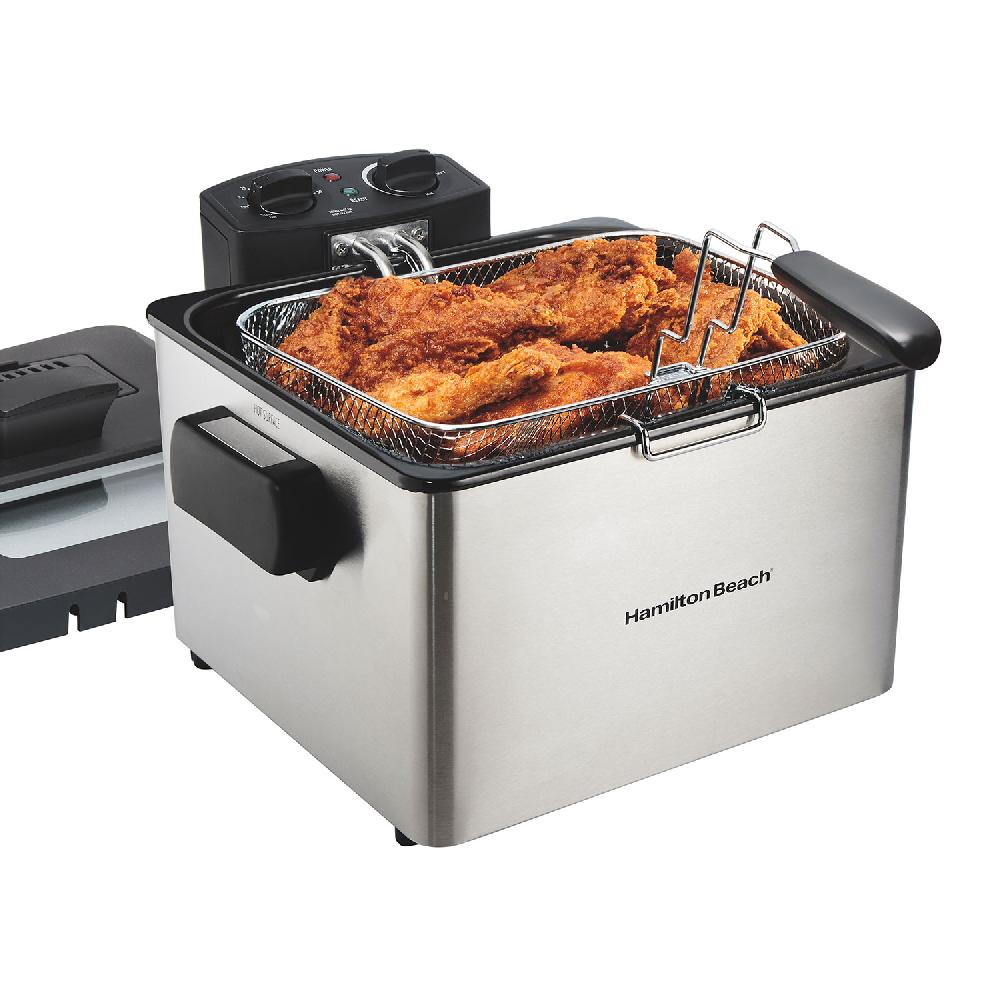 hamilton beach Deep Fryer 2.8 Liter/3 Quart Oil Capacity with Adjustable Temperature & Timer