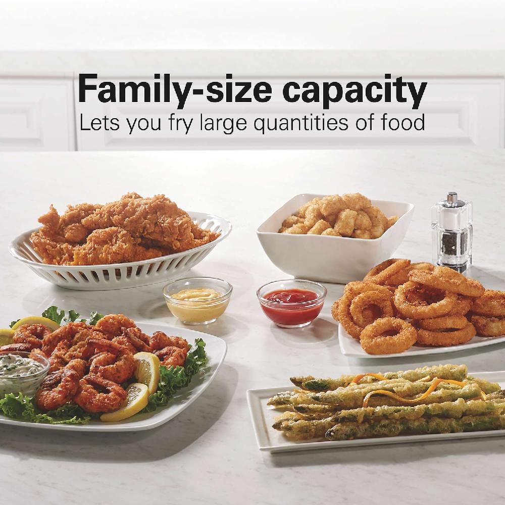 Hamilton Beach Deep Fryer 2.8 Liters/12 Cup Food Capacity Black