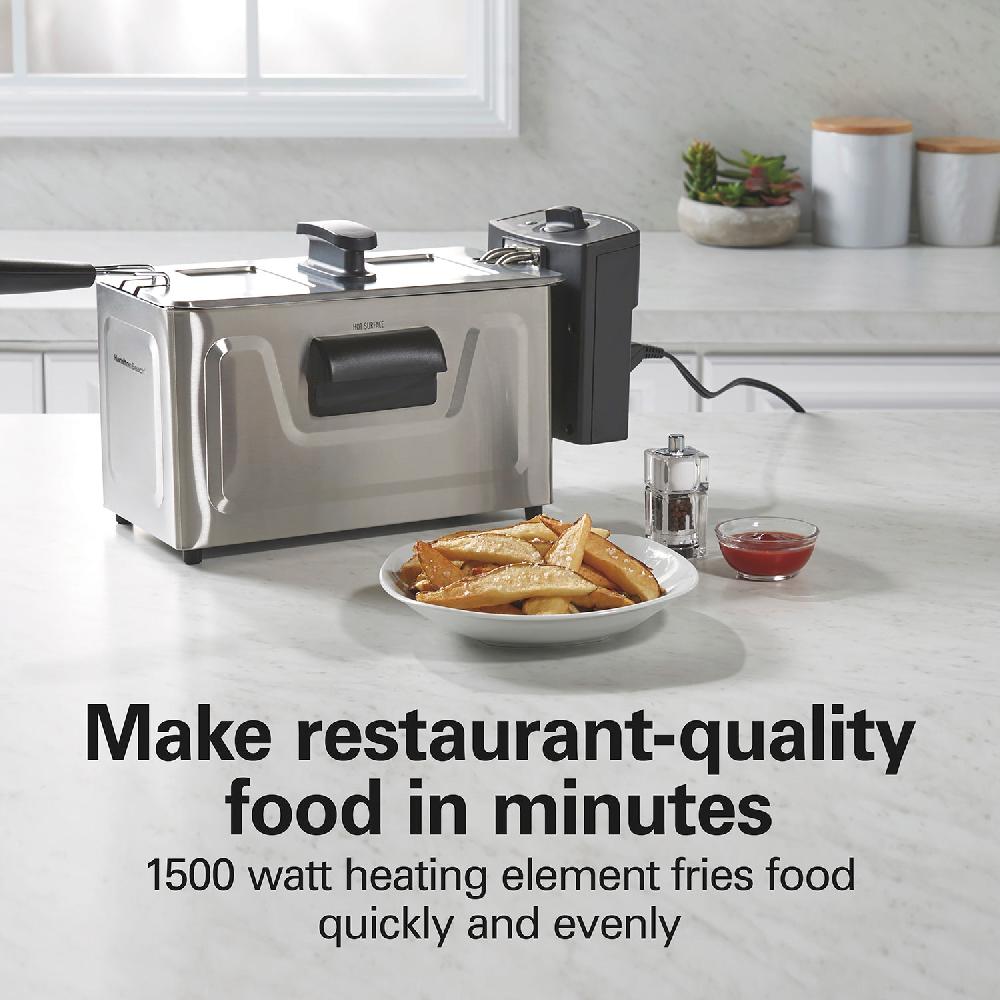 Hamilton Beach Deep Fryer 2.8 Liters/12 Cup Food Capacity Black