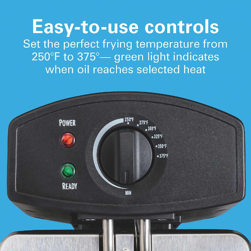 Hamilton Beach Deep Fryer 2.8 Liters/12 Cup Food Capacity Black