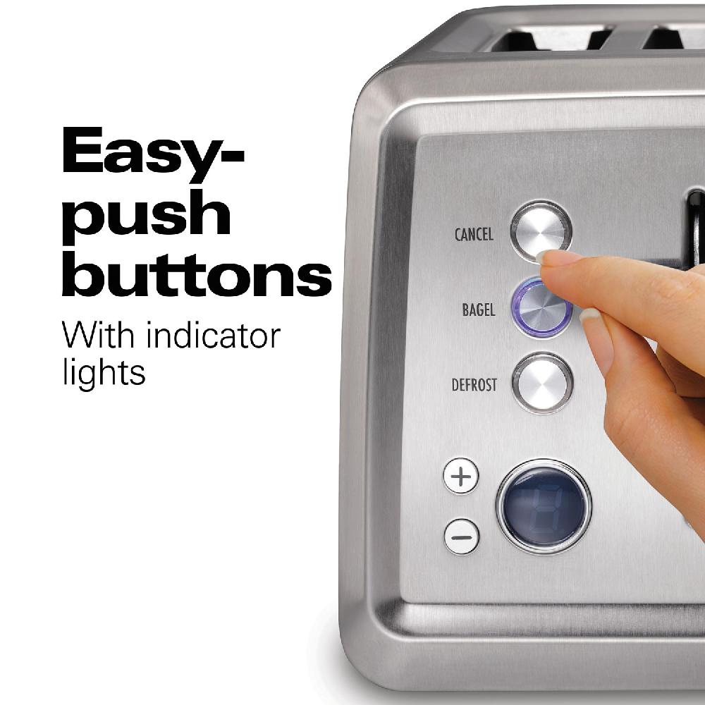 Hamilton Beach Digital 4 Slice Toaster Stainless Steel