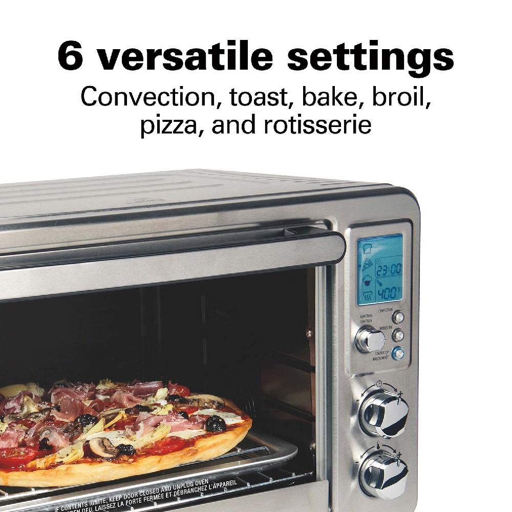 Hamilton Beach Digital & Convection Toaster Oven With Rotisserie Stainless Steel