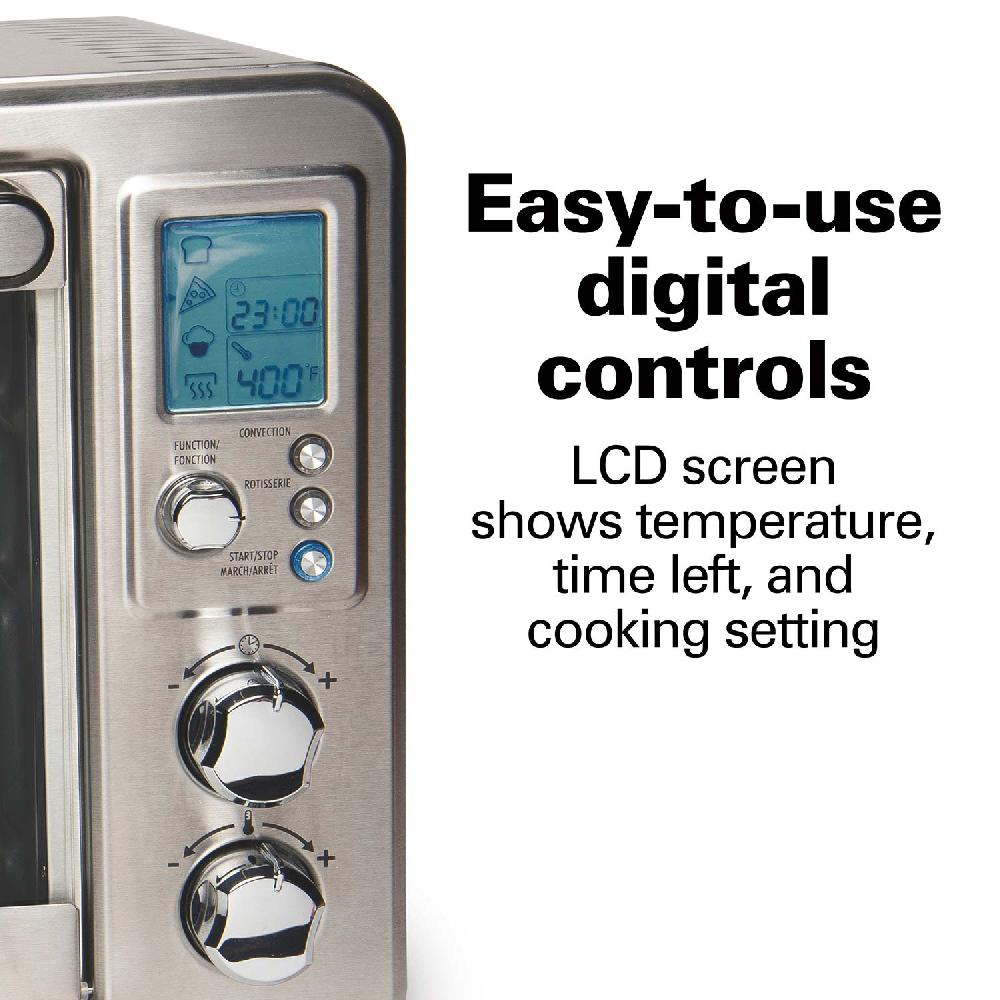 Hamilton Beach Digital & Convection Toaster Oven With Rotisserie Stainless Steel