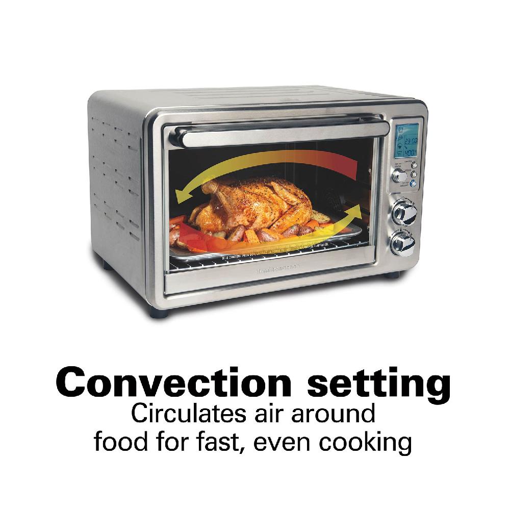 Hamilton Beach Digital & Convection Toaster Oven With Rotisserie Stainless Steel