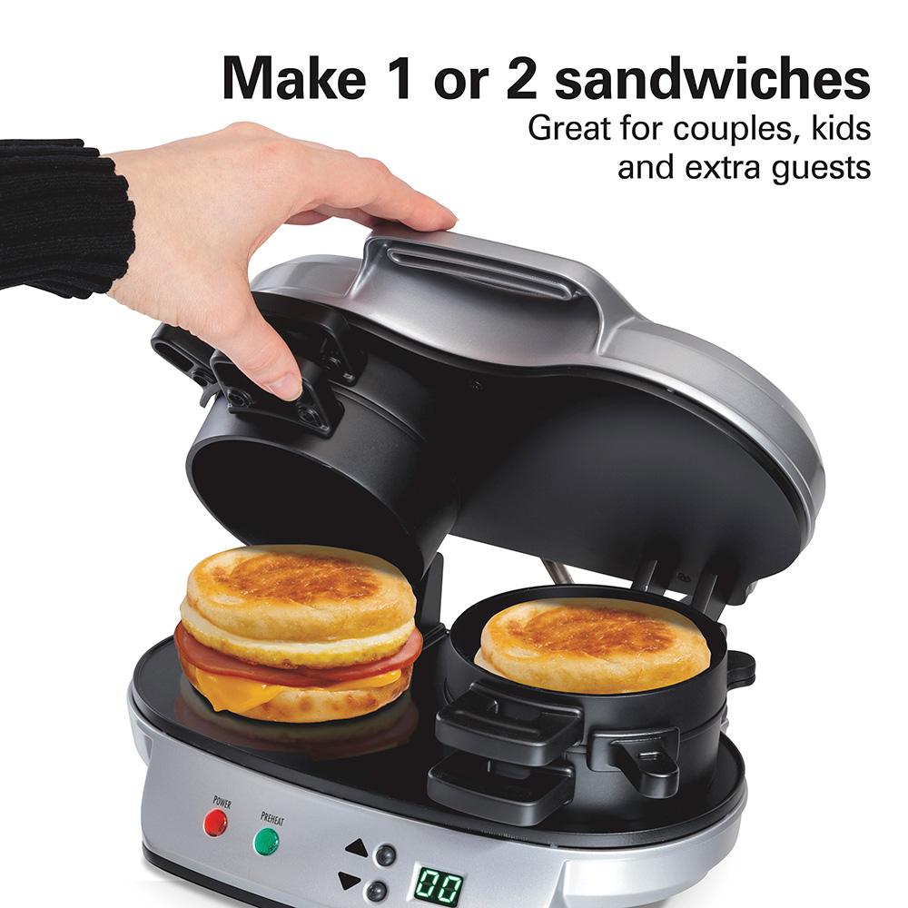 Hamilton Beach Dual Breakfast Sandwich Maker Silver