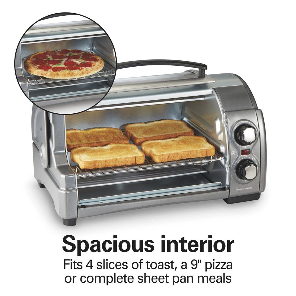 Hamilton Beach Easy Reach® 4 Slice Toaster Oven With Roll-Top Door